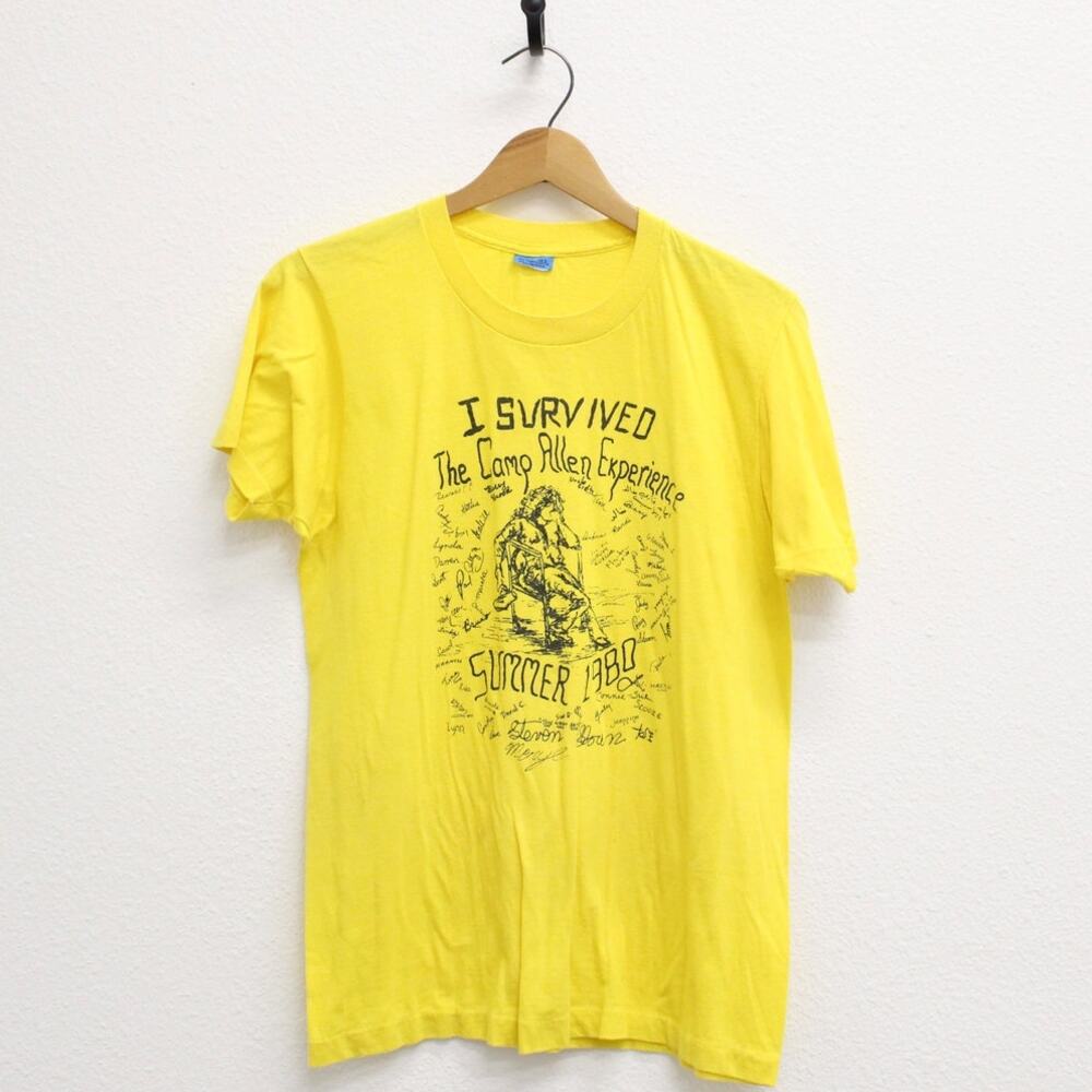 Vintage I Survived the Camp Allen Experience 1980 T Shirt Large